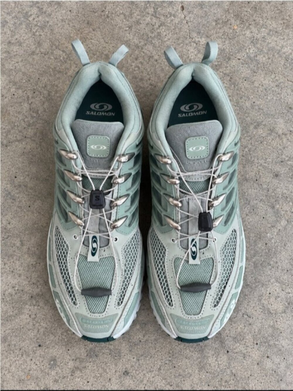 Salomon ACS Pro Trail Shoes Sage Green Silver Y2K Gorpcore Sneakers Woman 11